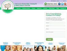 Tablet Screenshot of chicagopediatrictherapyandwellness.com